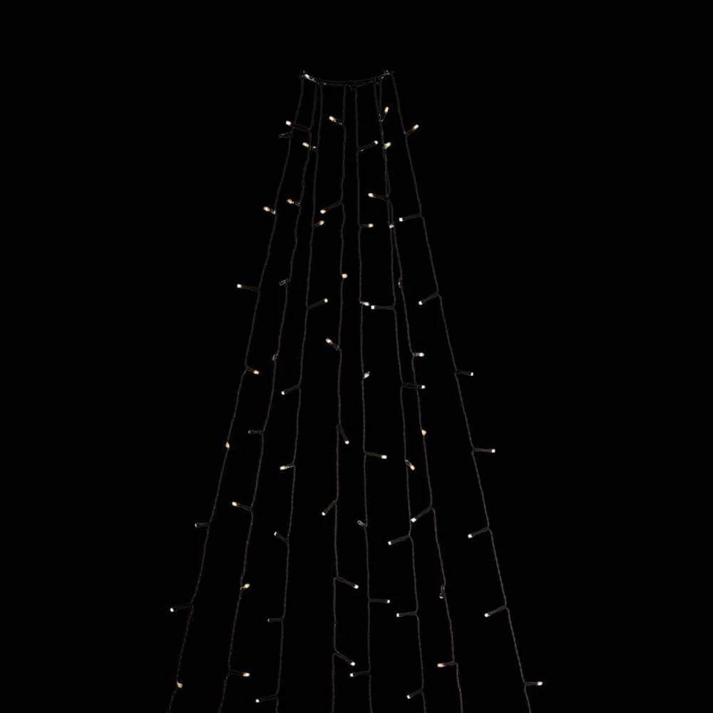 LED Ring Tree Casat 8 fios de efeito de brilho 400 diodos âmbar ip44