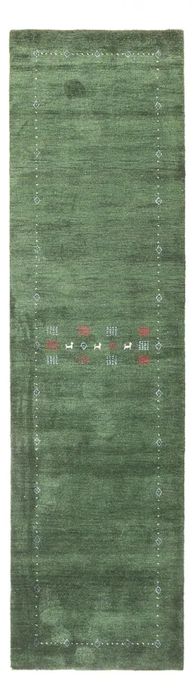 Läufer Gabbeh - Indus - 300 x 80 cm - grün