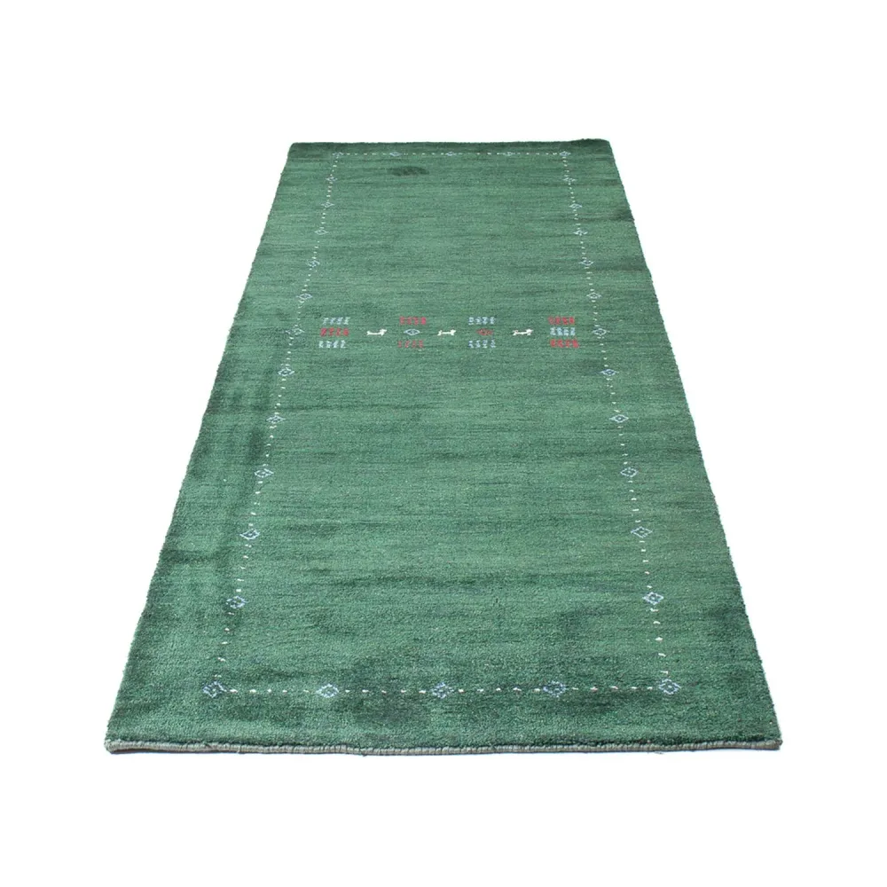 Läufer Gabbeh - Indus - 300 x 80 cm - grün