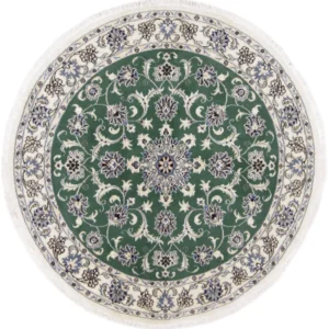 Läufer Perser - Nain - Royal - 100 x 100 cm - grün