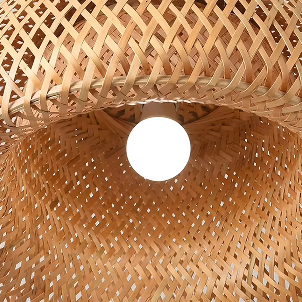Luminária de Teto de Bambu Rattan Solis