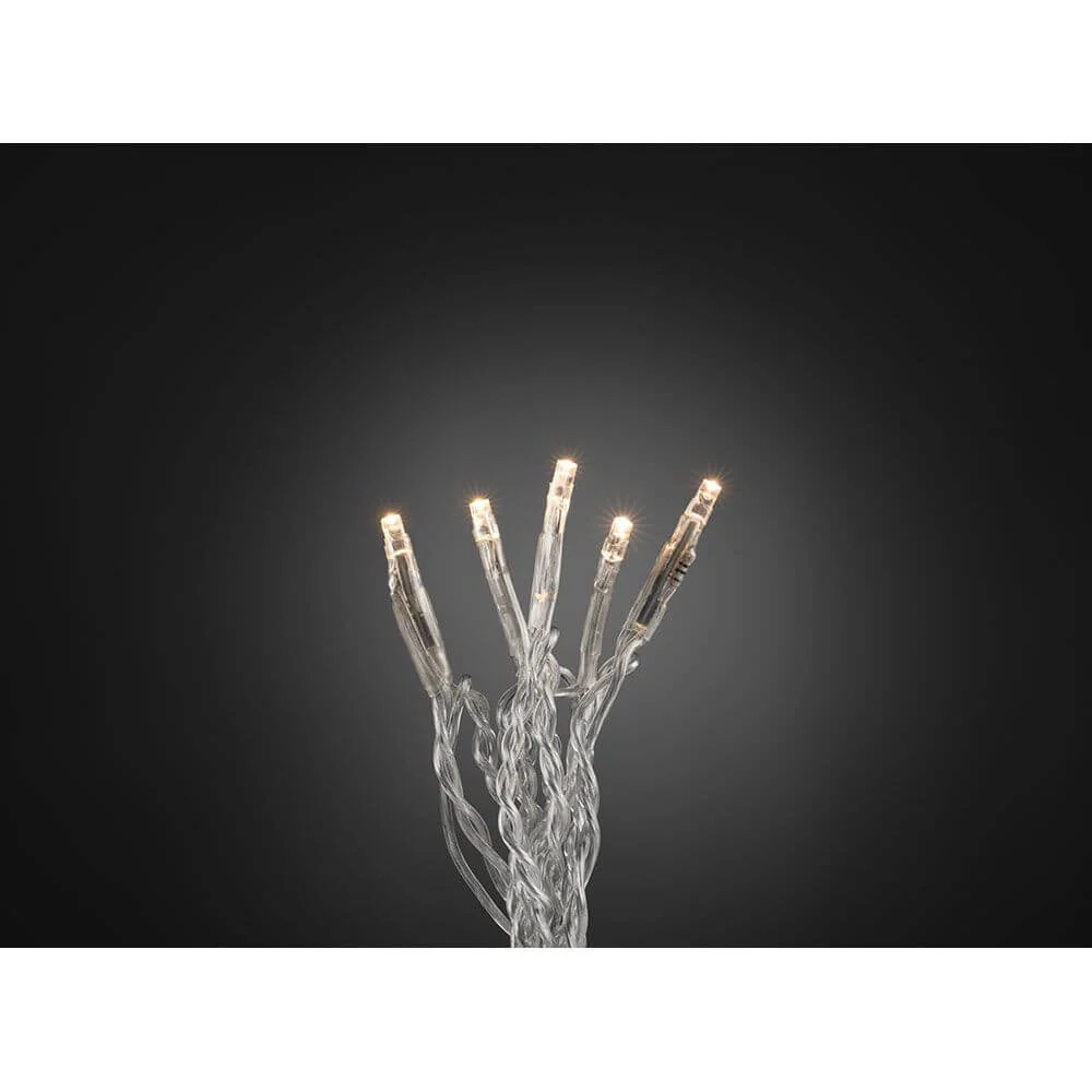 Luzes de fadas micro LED 100 díodos brancos quentes