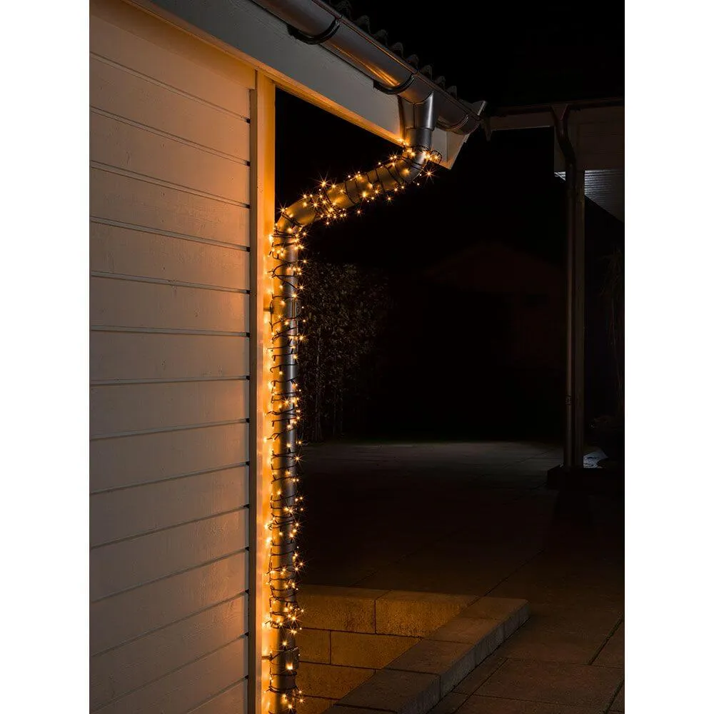29 m de luzes de fadas Micro LED com multifunções 80 díodos de cor âmbar IP44
