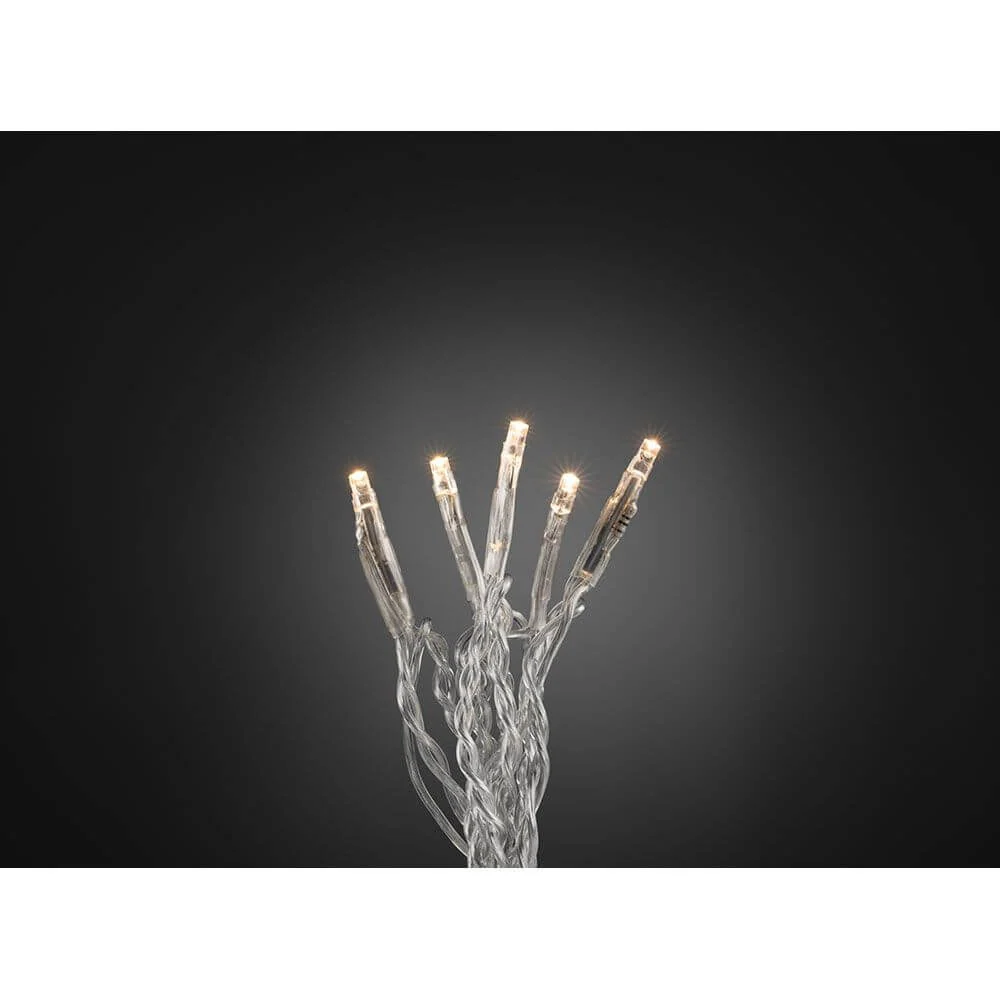 5m de luzes de fadas Micro LED 50 diodos brancos quentes