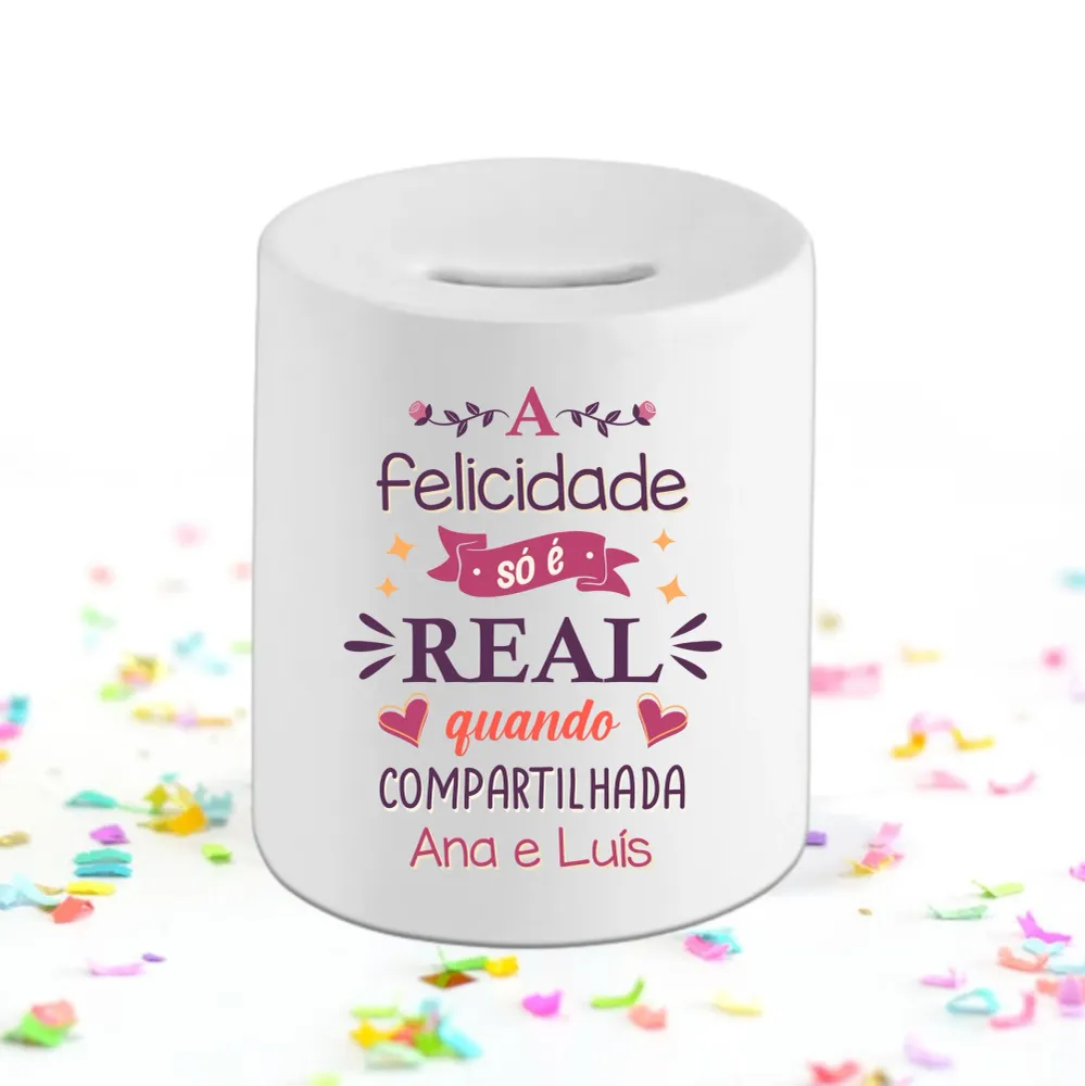 Mealheiro de cerâmica "Felicidade Compartilhada"