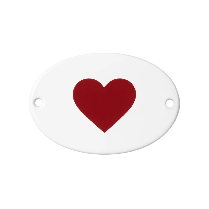 Mini Placa Coração - Vermelho