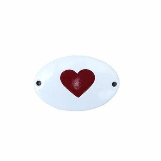 Mini Placa Coração - Vermelho