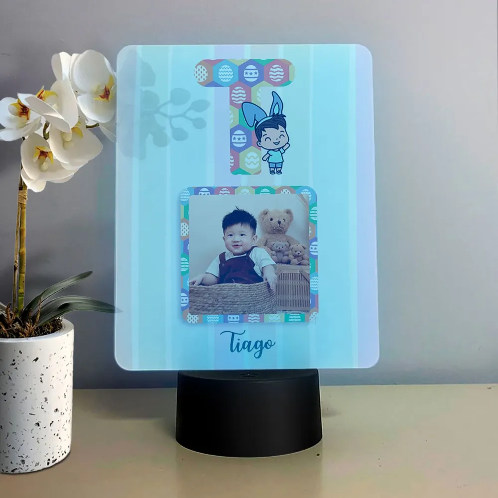 Moldura com LED "Inicial Colorida"