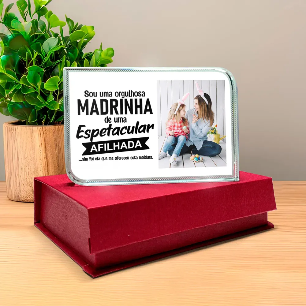 Moldura de Cristal 3D c/ caixa "Orgulhoso()"