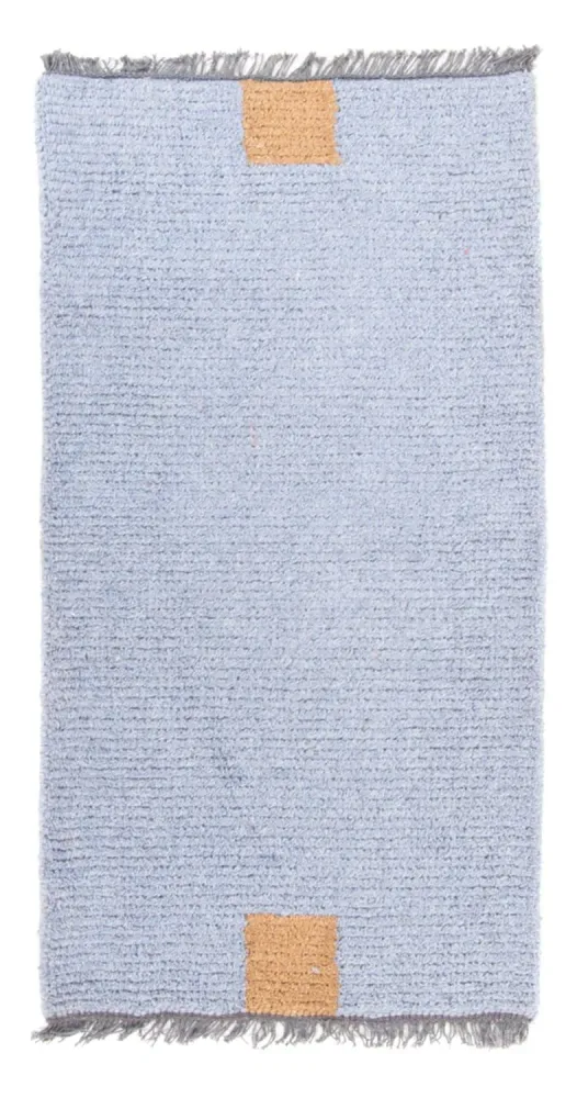 Nepal Teppich - 140 x 70 cm - hellblau