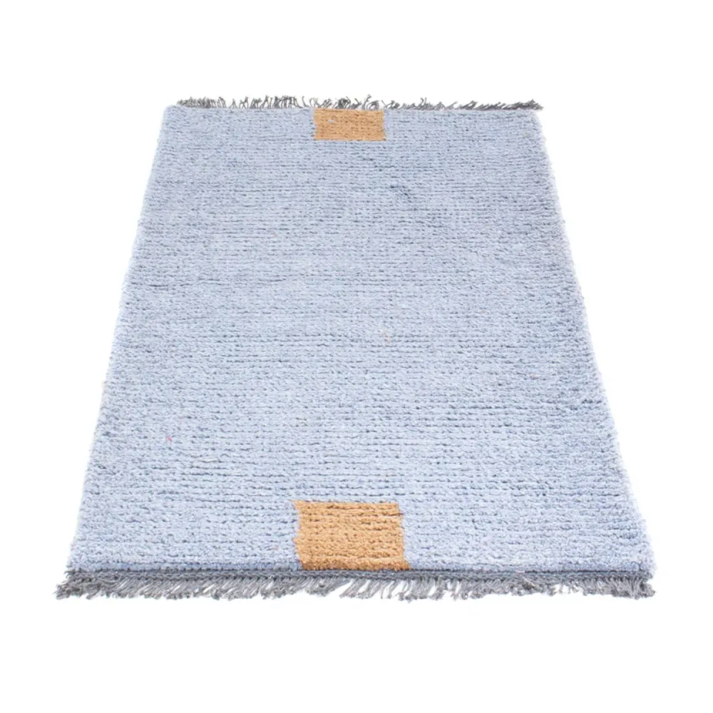 Nepal Teppich - 140 x 70 cm - hellblau