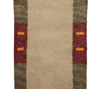 Nepal Teppich 140 x 70 cm - hellbraun
