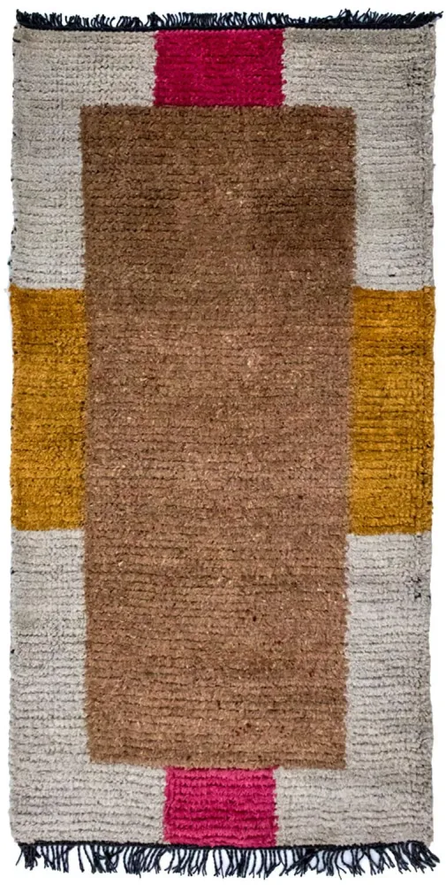 Nepal Teppich 140 x 70 cm - mehrfarbig