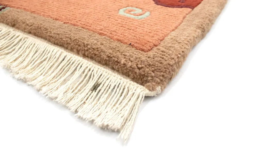 Nepal Teppich 140 x 70 cm - orange