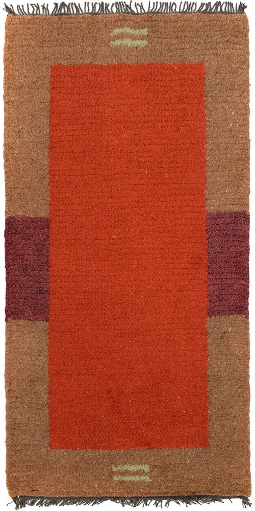 Nepal Teppich 140 x 70 cm - rot