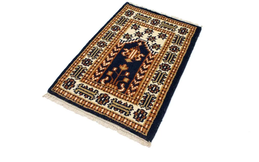 Orientteppich 90 x 60 cm - dunkelblau