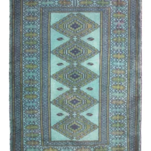 Orientteppich 92 x 64 cm - hellblau