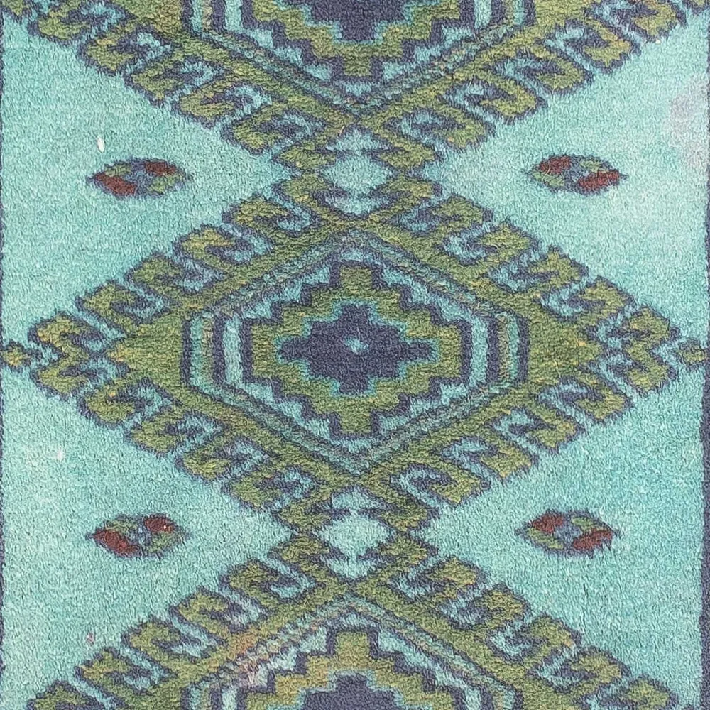 Orientteppich 92 x 64 cm - hellblau