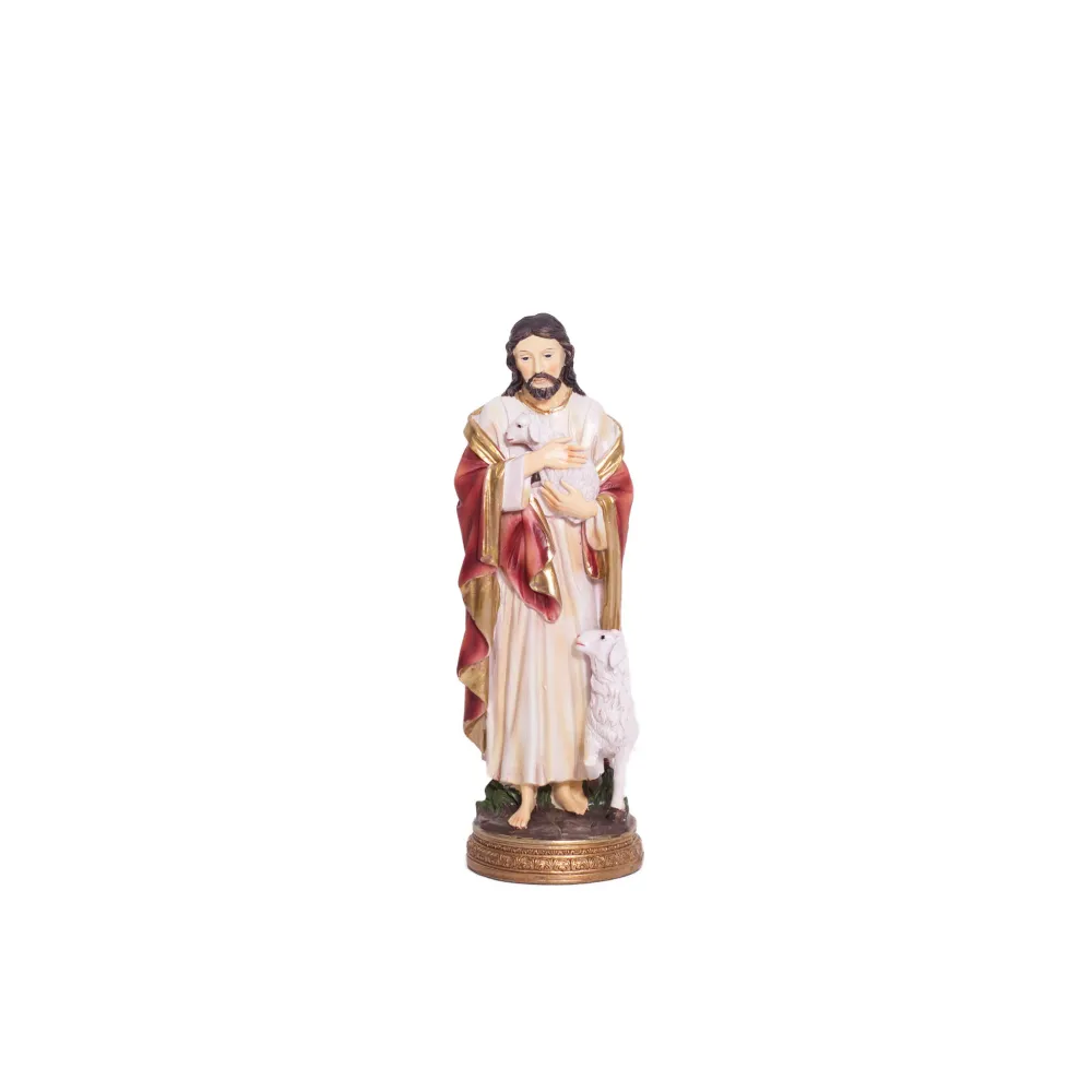 Estátua de resina de Jesus, o Bom Pastor Paben