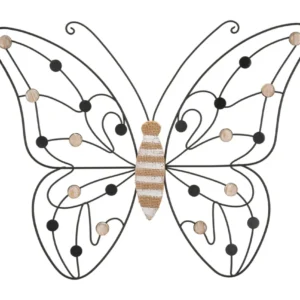 Panel de pared hierro/madera mariposa cm 39,5x1,5x33,5 min 2