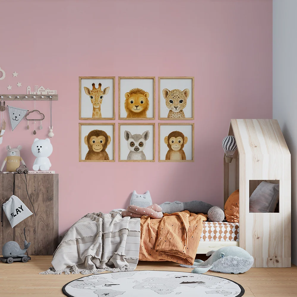 Papel de parede animais | Decorações de parede para quarto de crianç