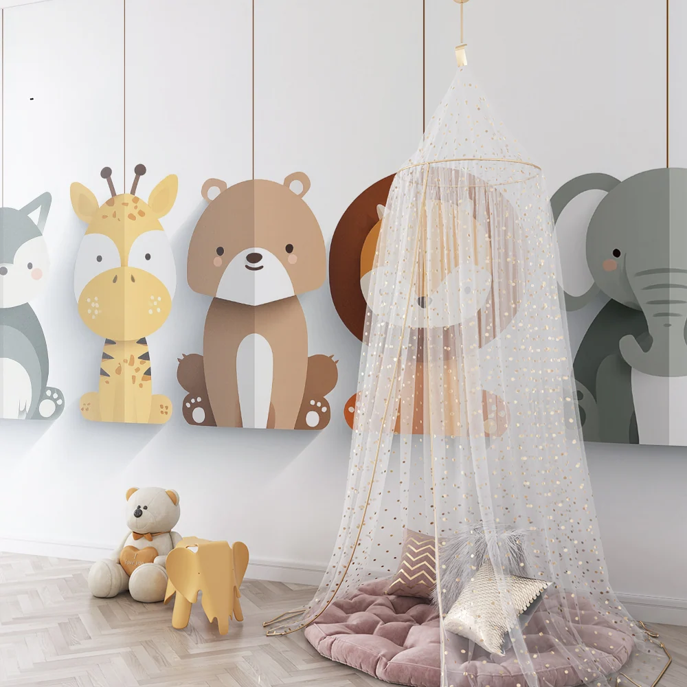 Papel de parede animais | Decoração de parede para quarto de crianç
