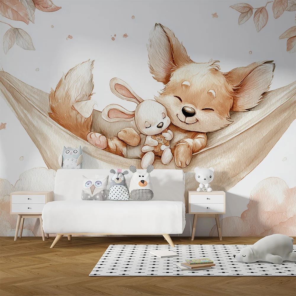Papel de parede animais fofos | Sonho aconchegante para quarto de crianç