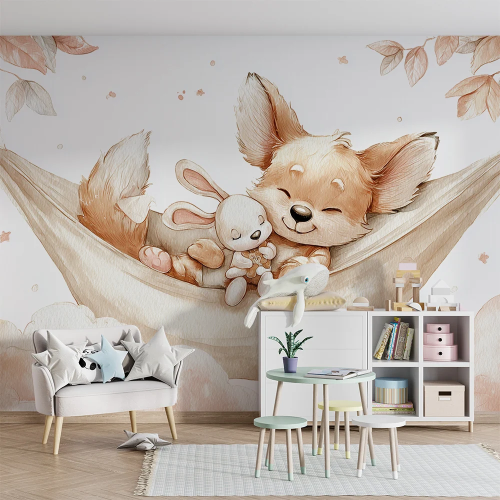 Papel de parede animais fofos | Sonho aconchegante para quarto de crianç