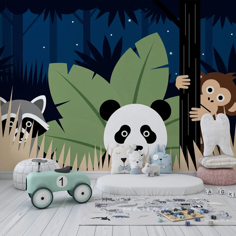 Papel de parede crianç | Animais selvagens na selva