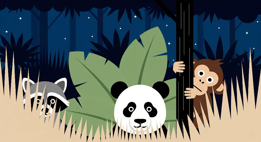 Papel de parede crianç | Animais selvagens na selva