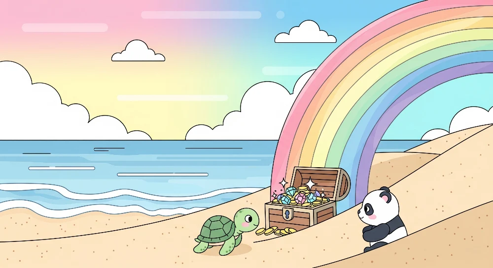 Papel de parede crianç | Aventura marinha com tartaruga e panda