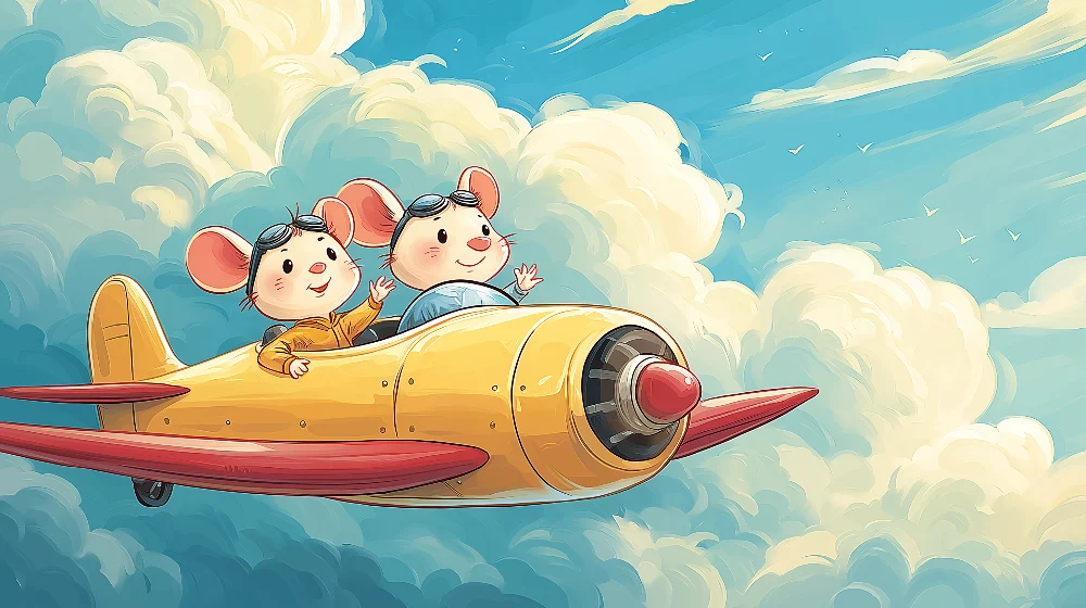 Papel de parede crianç | Aventuras éreas com ratos pilotos