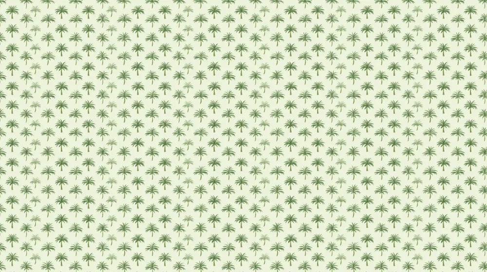 Papel de parede crianç com padrões | Padrão de palmeiras verdes em fundo claro