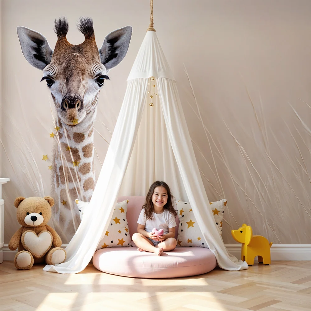 Papel de parede crianç | Girafa majestosa na savana