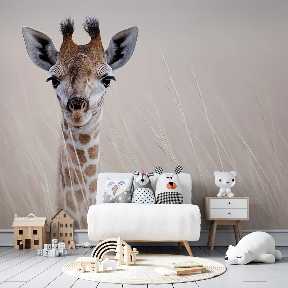 Papel de parede crianç | Girafa majestosa na savana