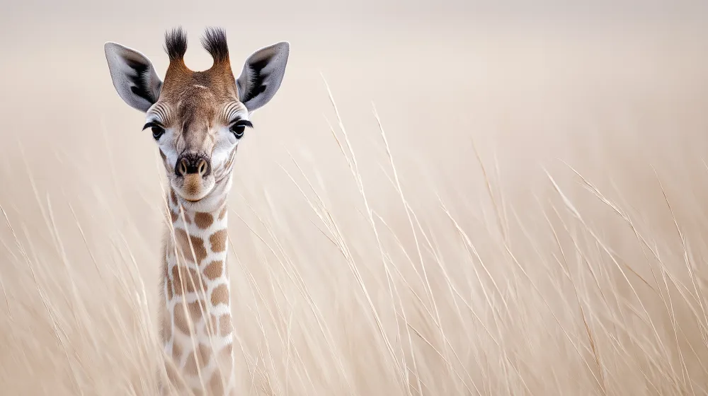 Papel de parede crianç | Girafa majestosa na savana