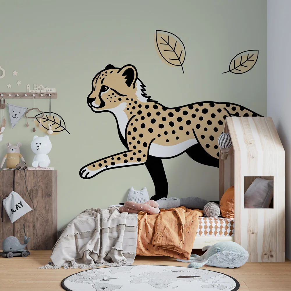 Papel de parede crianç | Leopardo alegre na Natureza