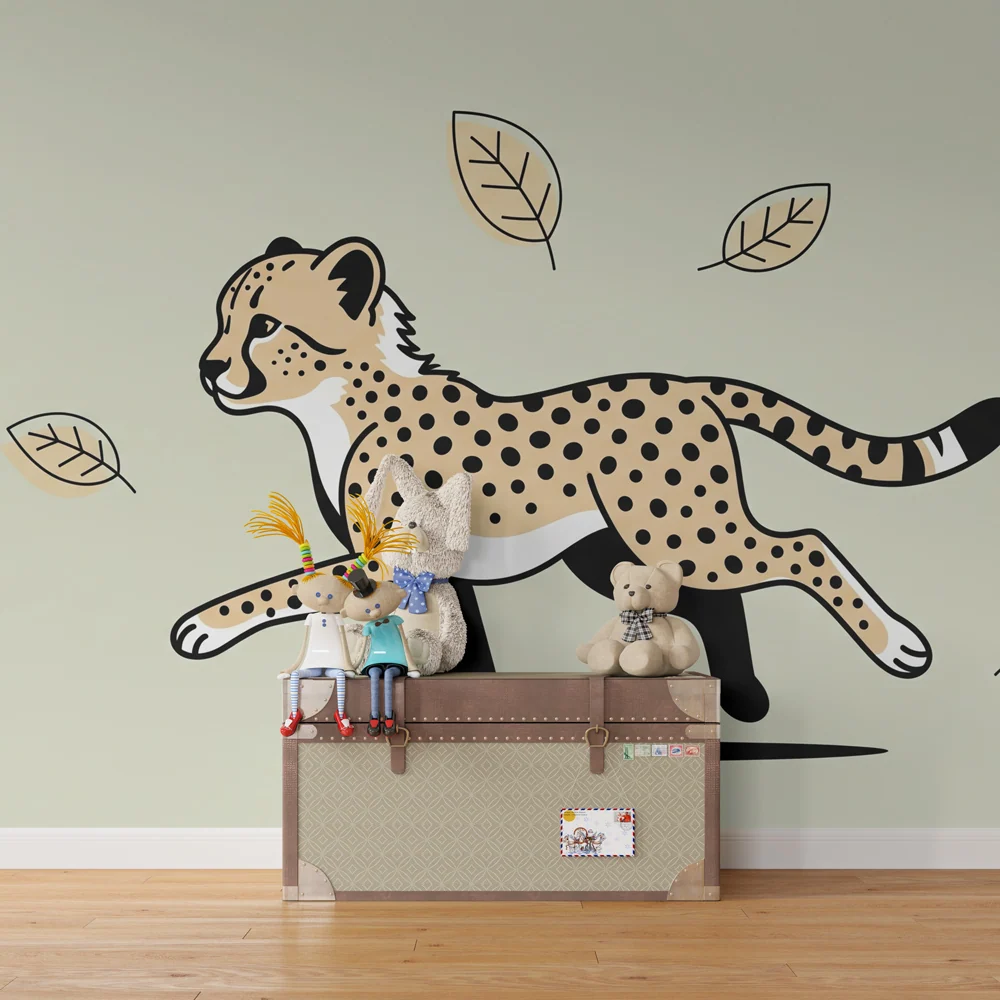 Papel de parede crianç | Leopardo alegre na Natureza