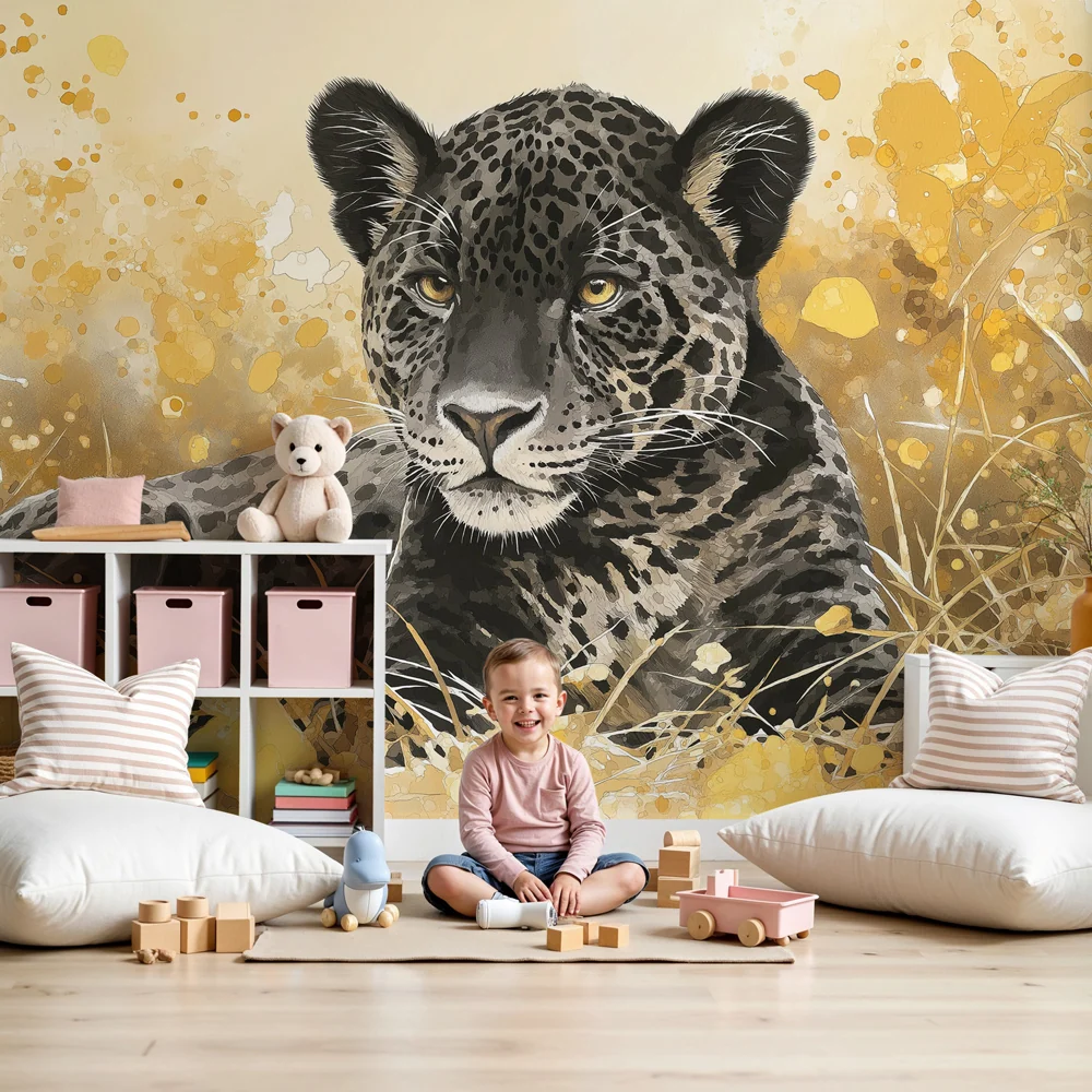 Papel de parede crianç | Leopardo majestoso na savana