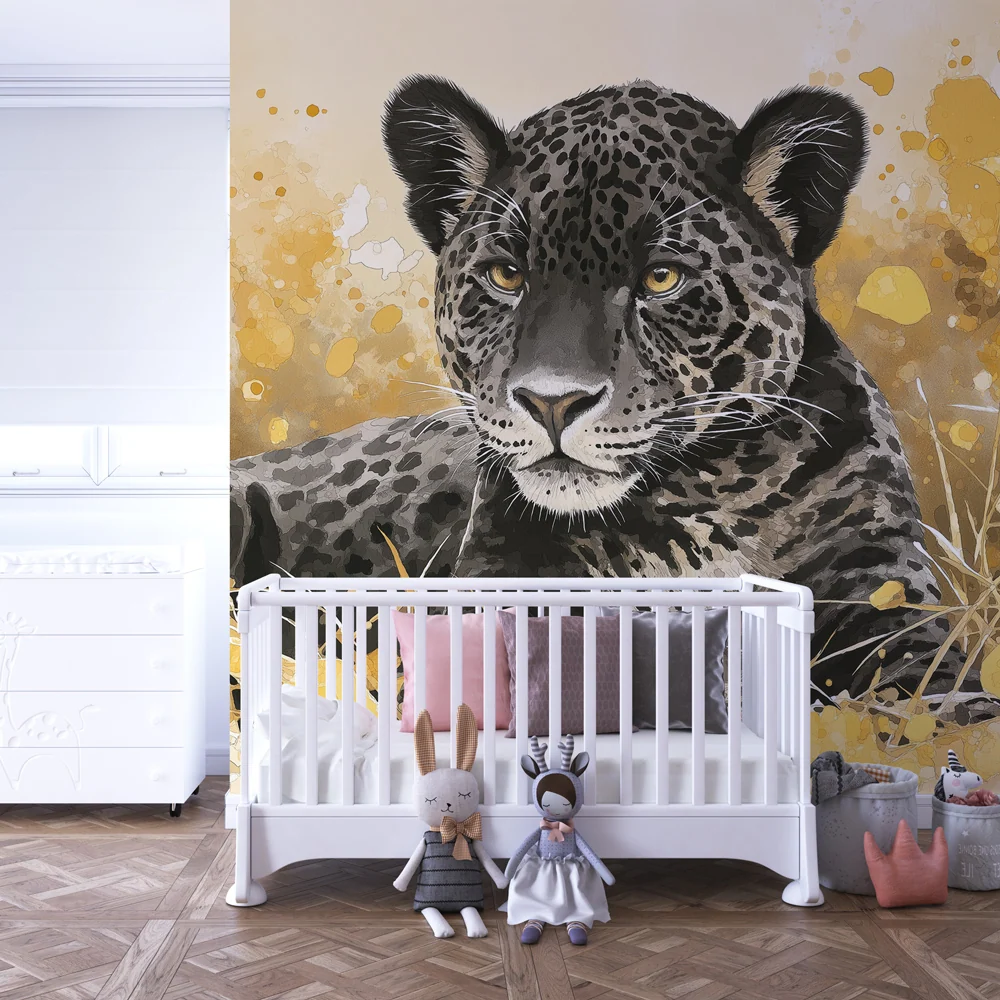 Papel de parede crianç | Leopardo majestoso na savana