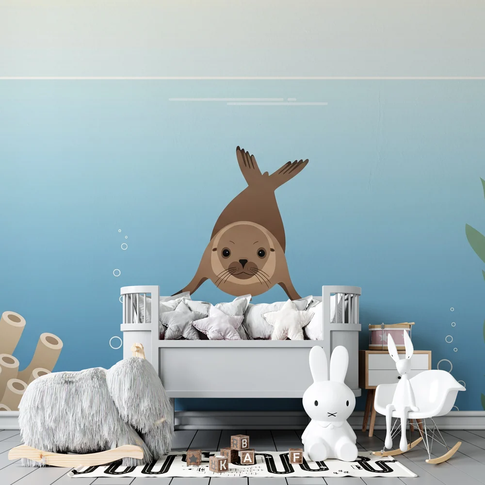 Papel de parede crianç | Maravilhas marinhas e criaturas aquáticas