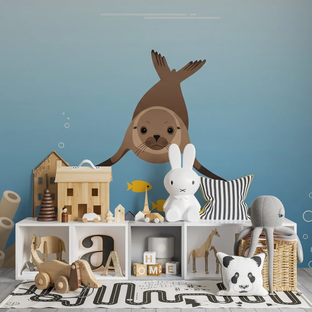 Papel de parede crianç | Maravilhas marinhas e criaturas aquáticas