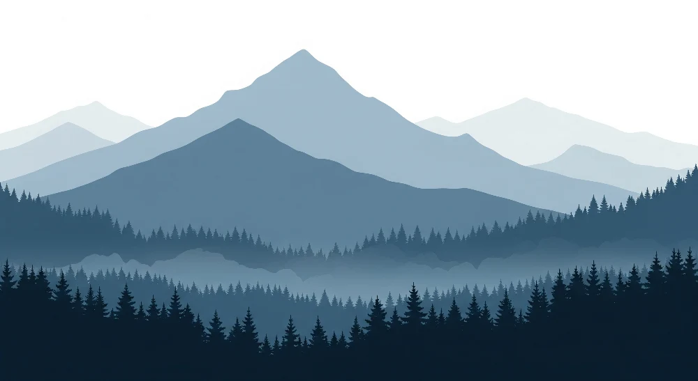 Papel de parede crianç | Montanhas majestosas e floresta tranquila
