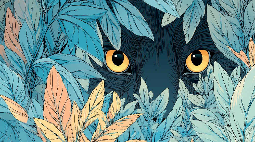 Papel de parede crianç | Olhos misteriosos de um animal na selva