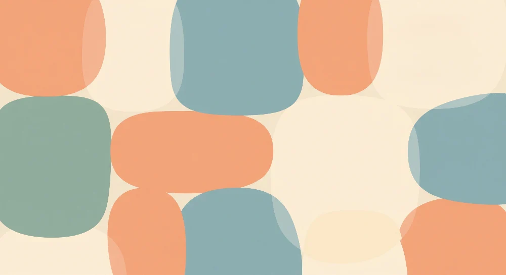 Papel de parede crianç | Padrões geométricos suaves em tons pastel