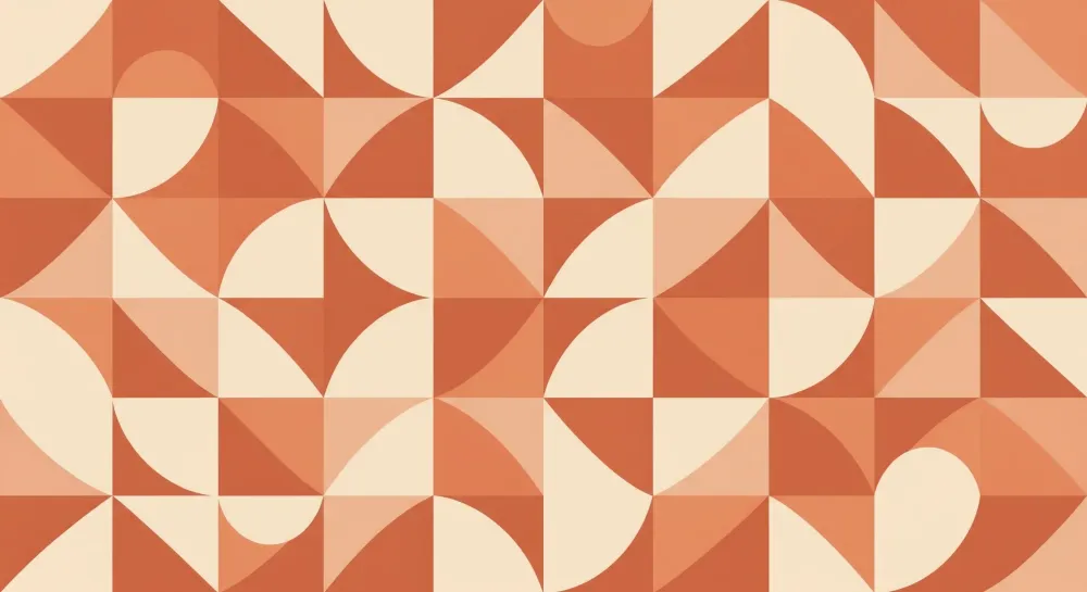 Papel de parede crianç | Padrões geométricos em terracota e creme