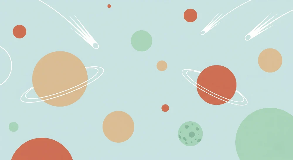 Papel de parede crianç | Universo colorido e planetas