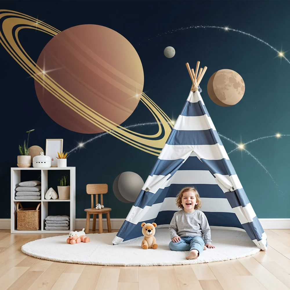Papel de parede crianç | Universo dos planetas e das estrelas