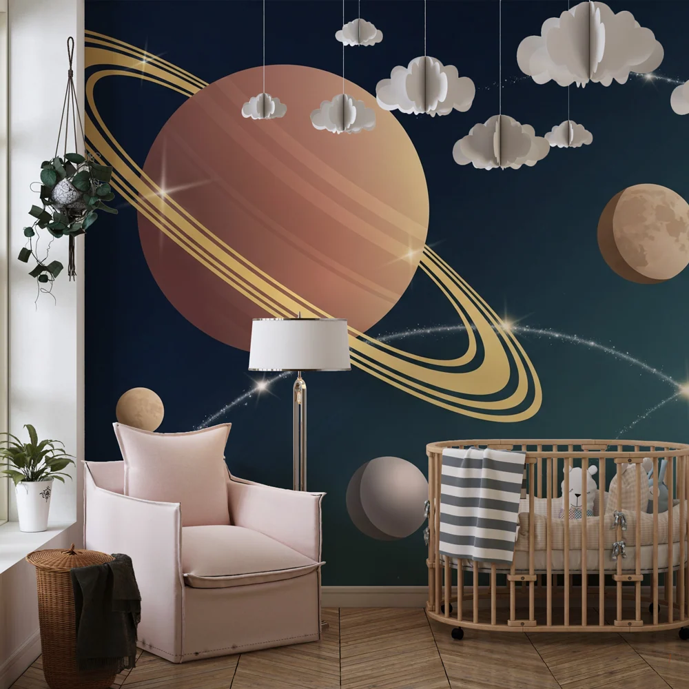 Papel de parede crianç | Universo dos planetas e das estrelas
