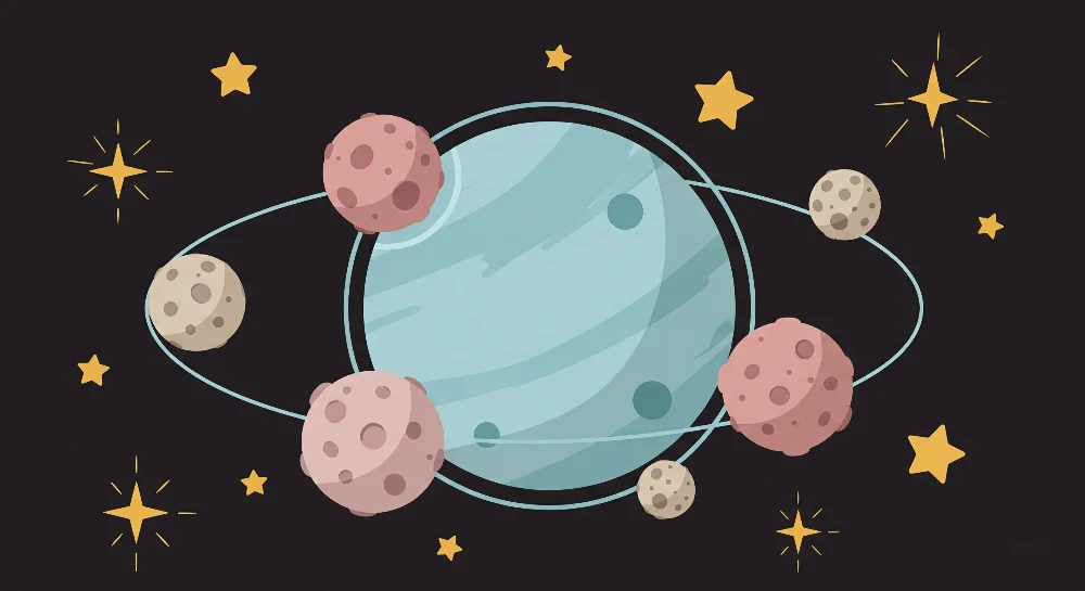 Papel de parede crianç | Universo espacial colorido